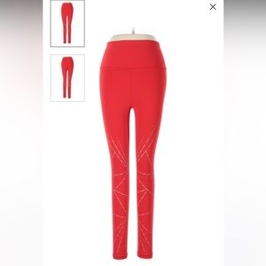 Stylish, Red Lasercut Leggings